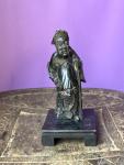 Hand Carved Black Soapstone Immortal Figurine 5.3
