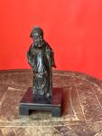 Hand Carved Black Soapstone Immortal Figurine 5.3