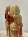 Chinese Soapstone Carving of Immortal Shou God