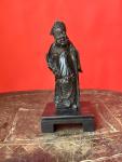 Hand Carved Black Soapstone Immortal Figurine 5.3