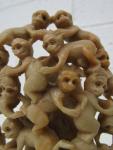 Vintage Chinese Hand-Carved Soapstone Monkey Sculpture