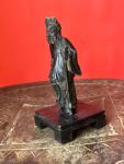 Hand Carved Black Soapstone Immortal Figurine 5.3