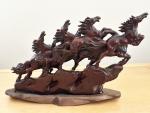 Hand-Carved Vintage Chinese Soapstone Stallion Statue