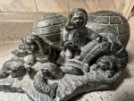 Nuvuk Wolf Inuit Soapstone Igloo Carving