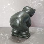 Jade Green Eskimo Soapstone Carving by Juanisi