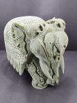 Hand-Carved Soapstone Elephant Statue in Two Sizes