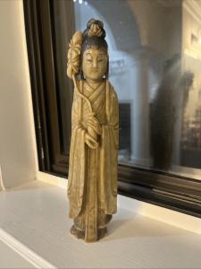 Qing Dynasty Soapstone Quan Yin Statue