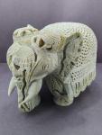 Hand-Carved Soapstone Elephant Statue in Two Sizes