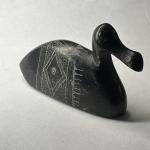 Hand-Carved Black Soapstone Bird Figurines