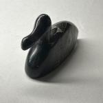 Hand-Carved Black Soapstone Bird Figurines
