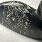 Hand-Carved Black Soapstone Bird Figurines