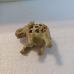 Elephant Family Soapstone Carving with Baby