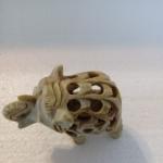 Elephant Family Soapstone Carving with Baby