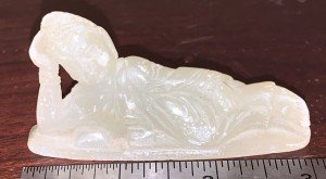 Chinese Soapstone Reclining Figure Statue 3.2