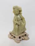 Vintage Signed Soapstone Asian Female Figure 6.25