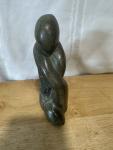 Hand-Carved Soapstone Thinking Man Statue