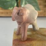 Hand Carved Soapstone Baby Elephant Figurine