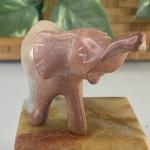 Hand Carved Soapstone Baby Elephant Figurine