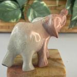 Hand Carved Soapstone Baby Elephant Figurine