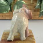 Hand Carved Soapstone Baby Elephant Figurine