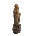 Chinese Soapstone Shou Lao Figurine for Longevity