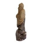 Chinese Soapstone Shou Lao Figurine for Longevity