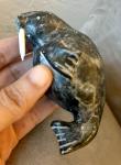 Inuit Soapstone Walrus Figurine by J Ayek