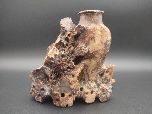 Hand Carved Vintage Chinese Soapstone Vase Sculpture