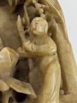 Antique Chinese Soapstone Mountain Scholar Carving