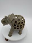 Hand-Carved Vintage Soapstone Elephant Figurine