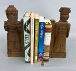 Soapstone Carved Asian Men Bookends Set