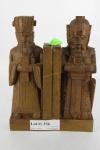 Soapstone Carved Asian Men Bookends Set