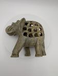 Hand-Carved Vintage Soapstone Elephant Figurine