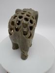 Hand-Carved Vintage Soapstone Elephant Figurine