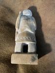 Inuit Hand-Carved Soapstone Hunter with Beaver