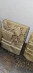 Vintage Chinese Soapstone Carved Bookends Set