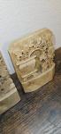Vintage Chinese Soapstone Carved Bookends Set