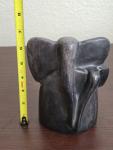 Hand-Carved Vintage Soapstone Elephant Sculpture