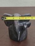 Hand-Carved Vintage Soapstone Elephant Sculpture