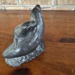 Inuit-Style Soapstone Seal Sculpture, Signed