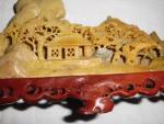 Chinese Hand-carved Soapstone Mountain Village Sculpture
