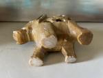 Hand-Carved Soapstone Elephant Mother and Calf Figure