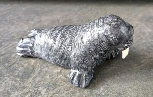 5" Soapstone Walrus Figurine with Tusks