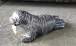 5" Soapstone Walrus Figurine with Tusks