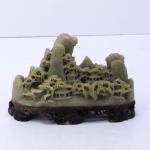 Chinese Soapstone Village Landscape Carving Sculpture