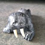 5" Soapstone Walrus Figurine with Tusks