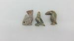 Set of 3 Small Soapstone Animal Figurines