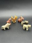 Set of 6 Hand Carved Soapstone Animal Figurines