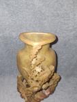 Vintage Chinese Soapstone Vase Sculpture, 8 Inches Tall