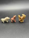 Set of 6 Hand Carved Soapstone Animal Figurines